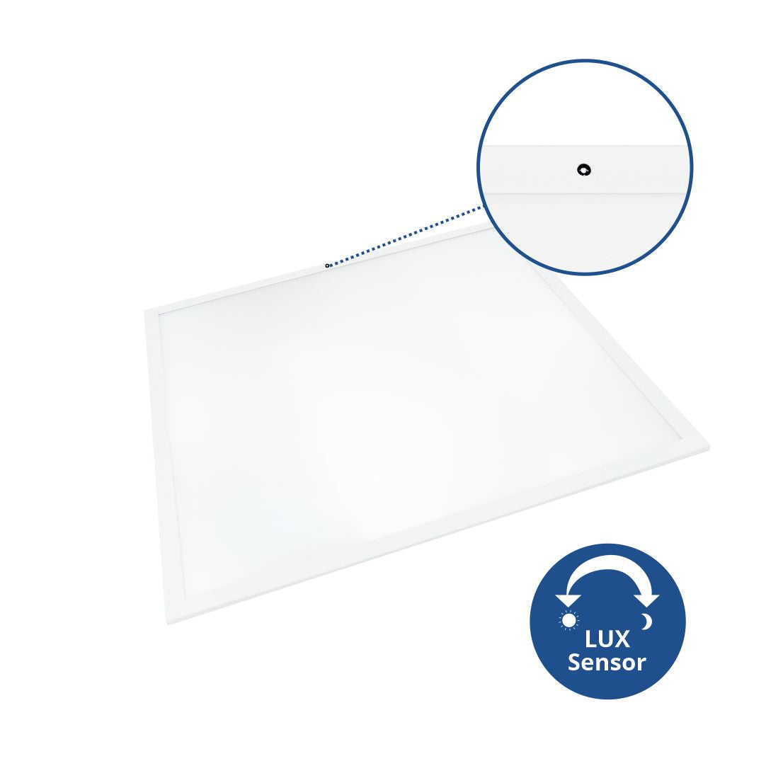 4er-Pack LED Panel mit Dämmerungs-Sensor, 62x62 cm, 30 W, 3600 lm, 4000 K