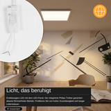 LED-Panel, 20 W, 4.240 lm, 4.000 K, weiß, 62x62 cm, Energieeffizienzklasse A.
