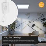 6er Pack LED-Panel, 20 W, 4.240 lm, 6.000 K, weiß, 62x62 cm, Energieeffizienzklasse A.