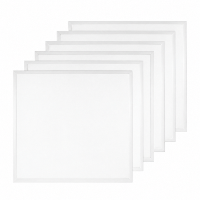 6er Pack LED-Panel, 20 W, 4.240 lm, 6.000 K, weiß, 62x62 cm, Energieeffizienzklasse A.