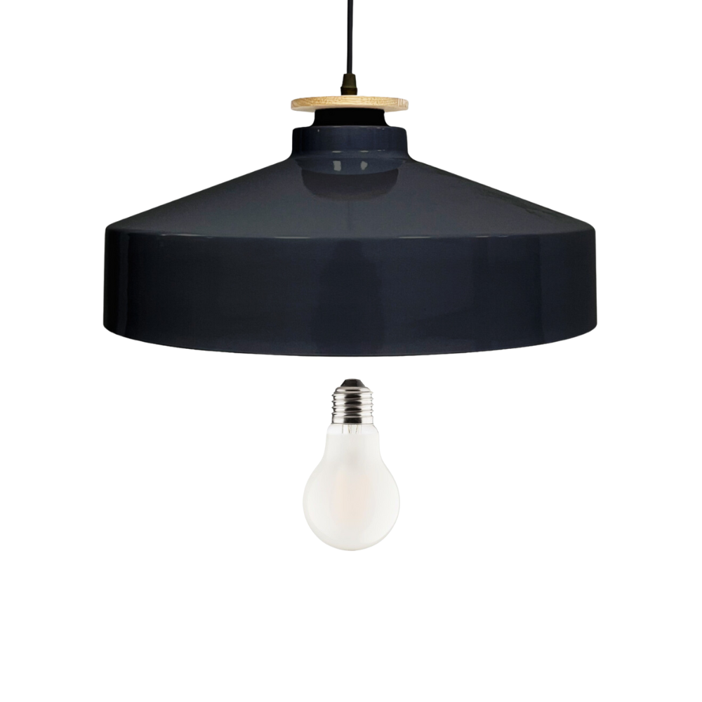 Elegante Pendelleuchte in Schwarz inkl E27-Filamentleuchtmittel, 7W/700lm, 2700K/warmweiß, Milchglas,runde Form, aus Stahl, E27-Fassung, IP20, Ø40 cm