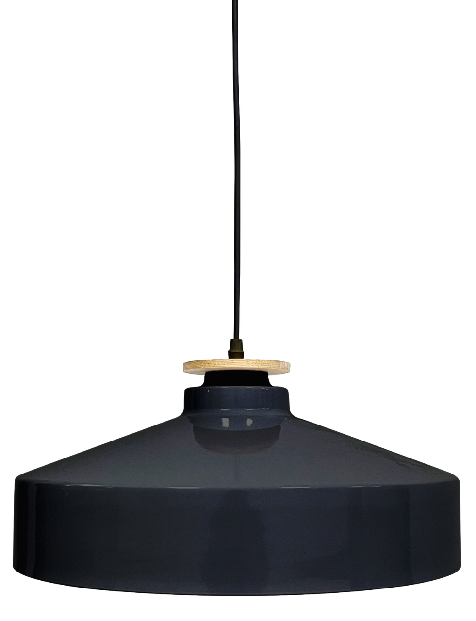Elegante Pendelleuchte in Schwarz, runde Form, aus Stahl, E27-Fassung, IP20, Ø40 cm