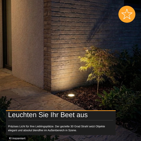 LED Bodeneinbaustrahler, 5 W, 300 lm, 3000 K (warmweiß), schwarz, Aluminiumdruckguss, EPISTAR