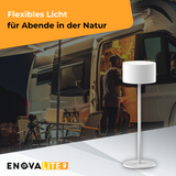 LED-Tischleuchte mit Akku, Up- & Downlight, Dimm- & CCT-Funktion, weiß, wiederaufladbar, Innen und Außenbereich, IP44, USB-C