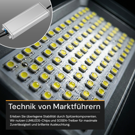 LED-Straßenleuchte PRO, 30 W, 4500 lm, 3000 K (warmweiß), IP66, SOSEN Driver, LUMILEDS LED, hochenergieeffizient, 0-10 V dimmbar