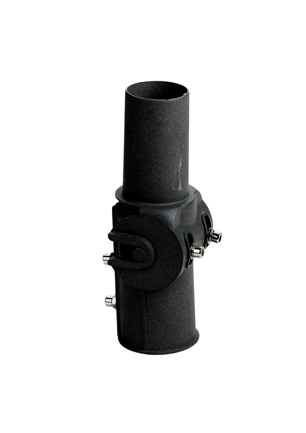 10,2 Cm Runder Pol-Zapfenadapter Für LED-Straßenlaternen – Robust, Metall, Schwarz