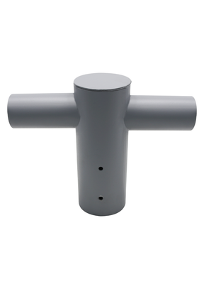 Straßenleuchten Adapter, 2-fach, 80 zu 60 mm, in Grau, fix.