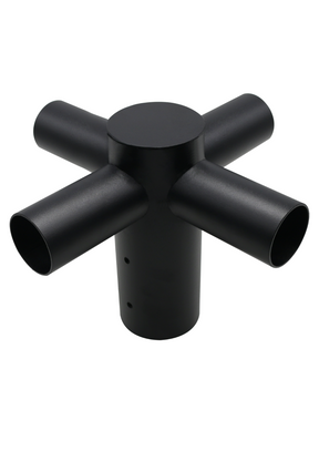 Straßenleuchten Adapter, 4-fach, 80 zu 60 mm, in Schwarz, fix.