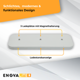 3er-Ladestation für ELED700400-ELED700403, in Weiß, inkl. Kabel, IP20