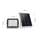 Solarstrahler PRO, LED-Fluter, Solar mit Akku, 10 W PV, 1400 lm, 6500K, IP65, Aludruckguss