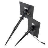 Gartenspots, IP54, 3000 K (warmweiß), 200 lm, LiFePo4 Akku, monokristallines 5 W Solarpanel, flexible Montage, mit Erdspieß
