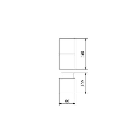 LED Wandleuchte E27, Gartenleuchte, IP44, graphit