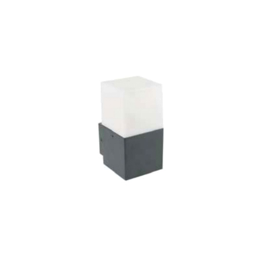 LED Wandleuchte E27, Gartenleuchte, IP44, graphit