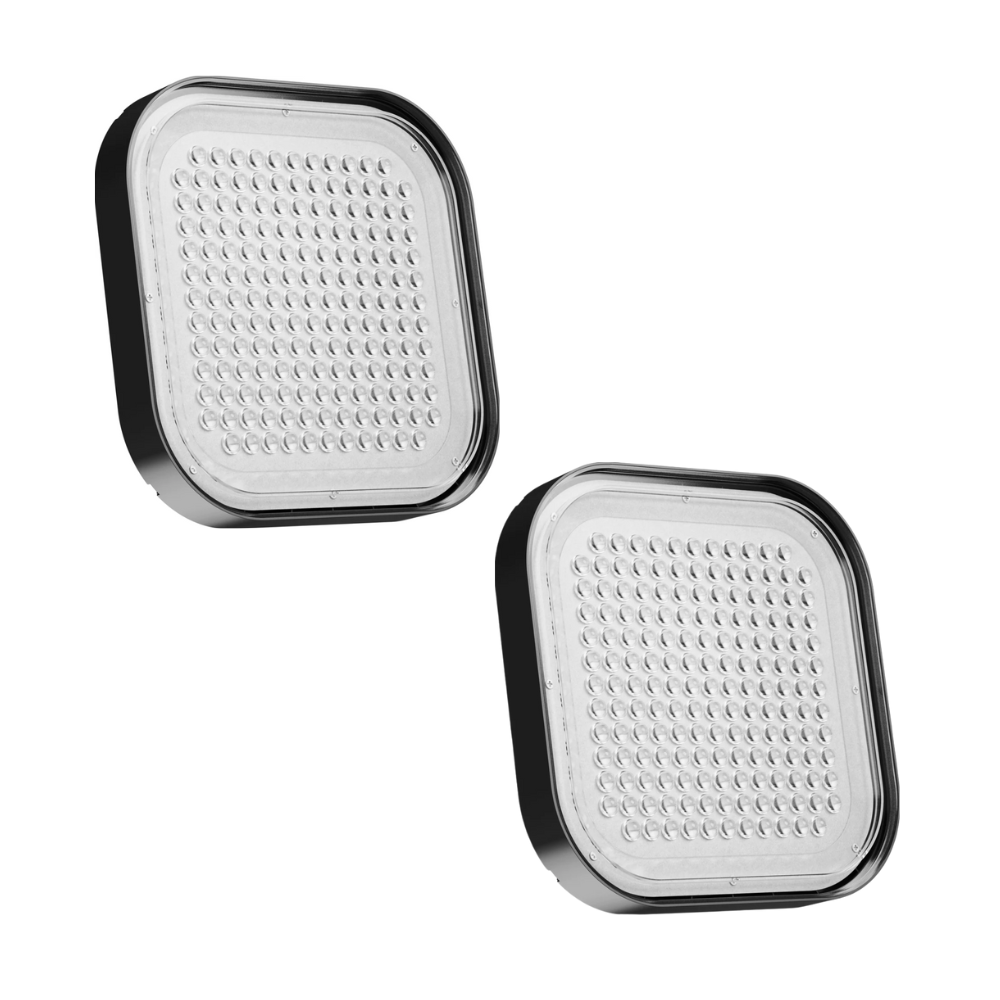 2er-Pack LED-HighBay, Hallenstrahler quadratisch, 200 W, 24000 lm, 5000 K (neutralweiß), IP65