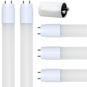 LED T8 Röhre, 60 cm, 9 W, 850 lm, 6500 K (kaltweiß), drehbar, mit Brücke.