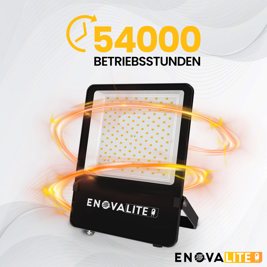 LED-Fluter, 50 W, 4000 K (neutralweiß), 6500 lm, schwarz, IP65, LUMILEDS LED