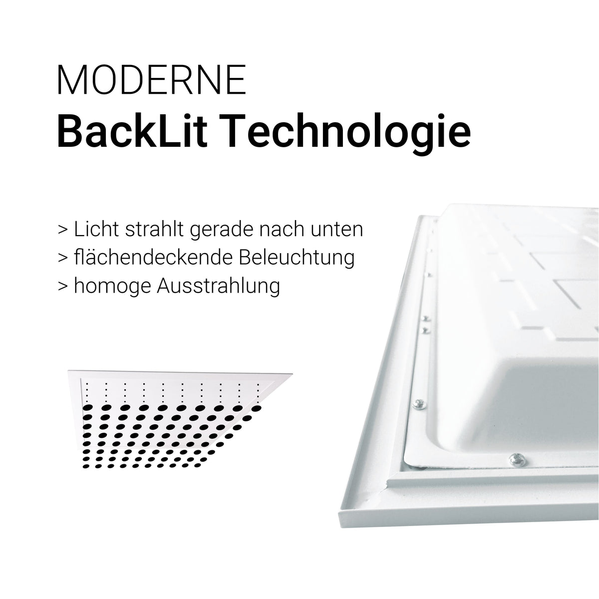6er Pack LED Backlit Panel, 30 W, 4500 lm, 62x62 cm, 4000K (neutralweiß)