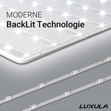 2er Pack LED BackLit Panel UGR<19, 62x62 cm, inkl Aufbaurahmen, 36W, 3600lm, 4000K.