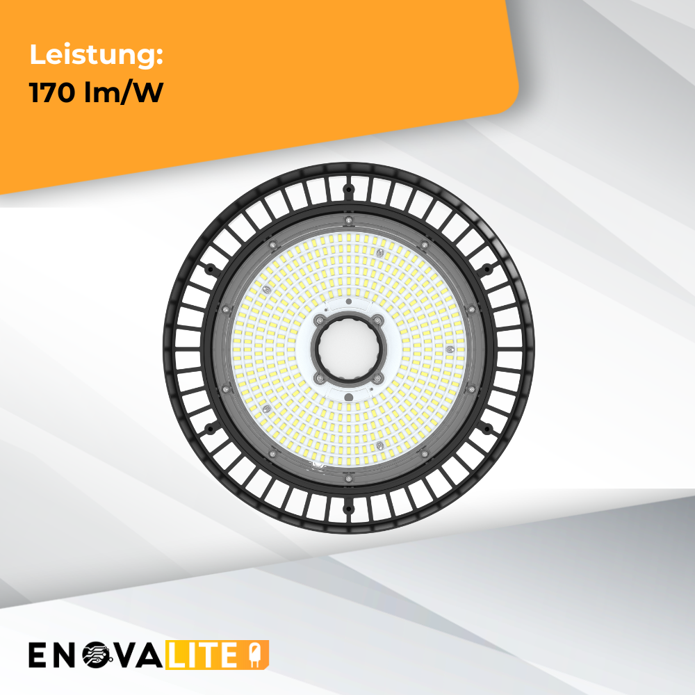 3er-Pack LED-Hallenstrahler, mit Bewegungsmelder, Leistung einstellbar, 100/150/200W, 4000 K (neutralweiß), 17000-34000 lm, IP65, 0-10V dimmbar, inkl Fernbedienung
