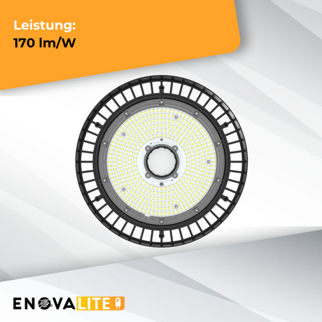 3er-Pack LED-Hallenstrahler, mit Bewegungsmelder, Leistung einstellbar, 100/150/200W, 4000 K (neutralweiß), 17000-34000 lm, IP65, 0-10V dimmbar, inkl Fernbedienung.
