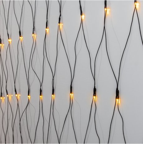Lichternetz, 3 x 3 m, 200 LEDs, warmweiß.