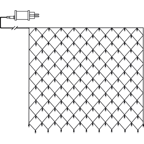 Lichternetz, 3 x 3 m, 200 LEDs, warmweiß.
