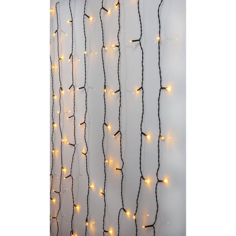 Lichtvorhang, 1,3 x 1,3 m, 80 LEDs, warmweiß.