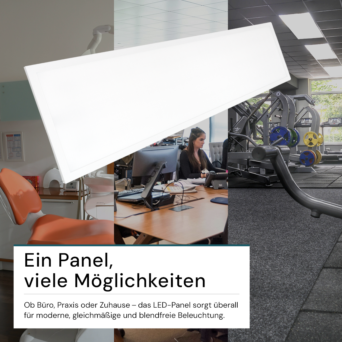 LED BackLit Panel, 120x30 cm, CRI98, 40W, 4000lm, 4000K