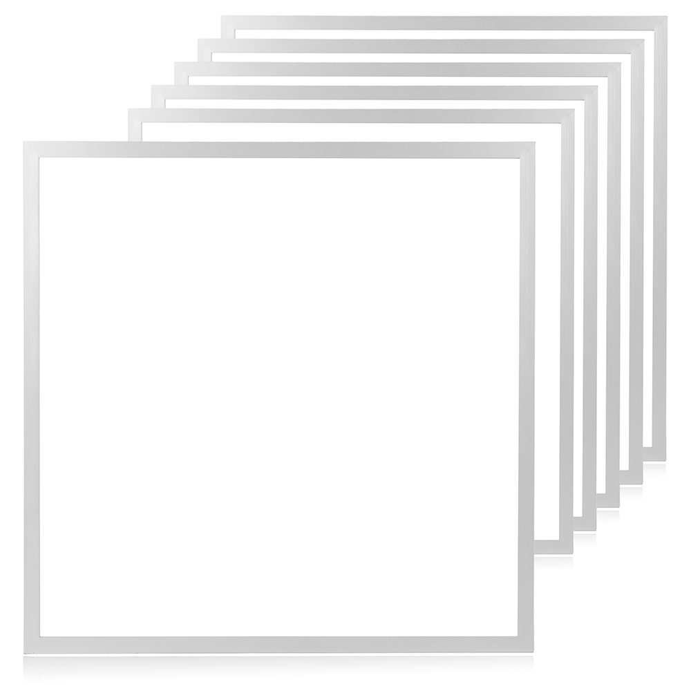 6er Pack LED BackLit Panel, 62x62 cm, 36W, 3600lm, 4000K, Kunststoffrahmen
