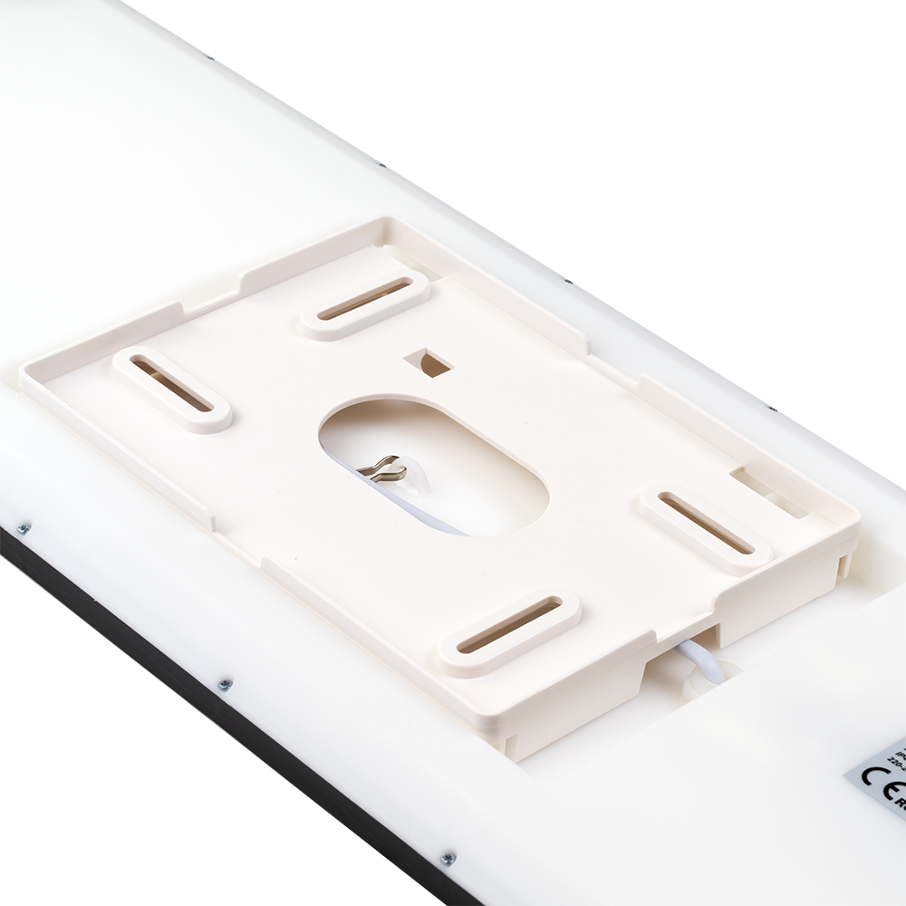 LED-Panel mit Fernbedienung, 58×20 cm, schwarz, 24 W, 2200 lm, IP44 Wassergeschützt, Helligkeit und Lichtfarbe einstellbar