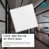 6er Pack LED BackLit Panel, 62x62 cm, 36W, 3600lm, 4000K, Kunststoffrahmen
