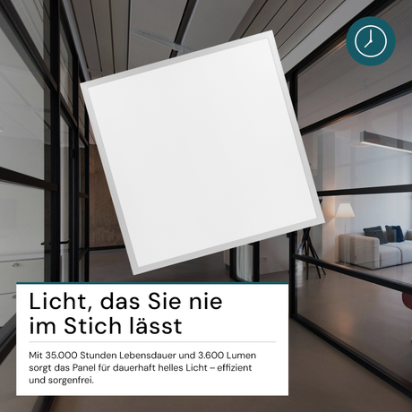 6er Pack LED-Panels, 62x62 cm, 4000 K, 36 W, 3600 lm, Back-Lit, inkl Netzteilen