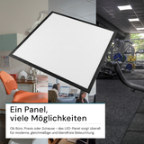 LED BackLit Panel, 62x62 cm, schwarz, 36W, 3600lm, 4000K, ECO Line.