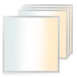4er Pack LED-Panel mit Farbtemperaturwechsel CCT, 3000-6000 K, 62x62 cm, Back-lit, 36W, 3600 lm