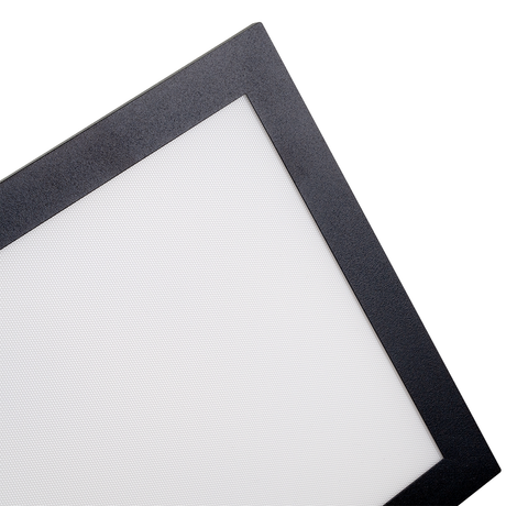 LUXULA LITEQ 80, LED-Panel mit Fernbedienung, 80×20 cm, schwarz, 40 W, 4400 lm, UGR<19, Helligkeit und Lichtfarbe einstellbar
