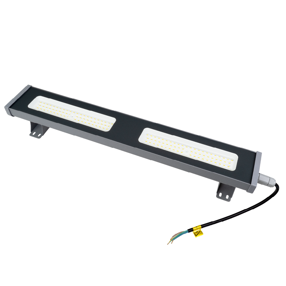 LED-Hallenleuchte, linear, 100 W, 12400 lm, 5000 K (neutralweiß), IP65, grau