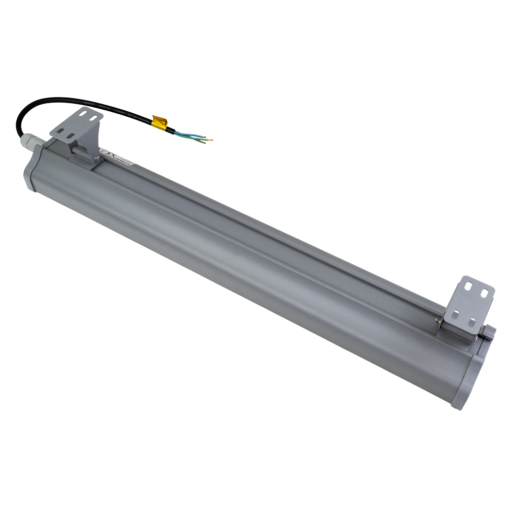 LED-Hallenleuchte, linear, 100 W, 12400 lm, 5000 K (neutralweiß), IP65, grau