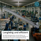 2er Pack LED-Hallenleuchte, linear, 200 W, 25000 lm, 5000 K (neutralweiß), IP65, grau