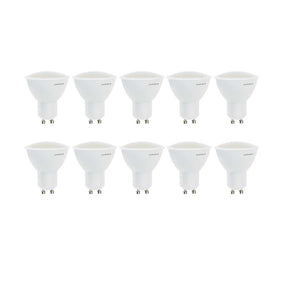 10er Pack LED Leuchtmittel GU10, MR16, 5W, 436lm, 2700K.
