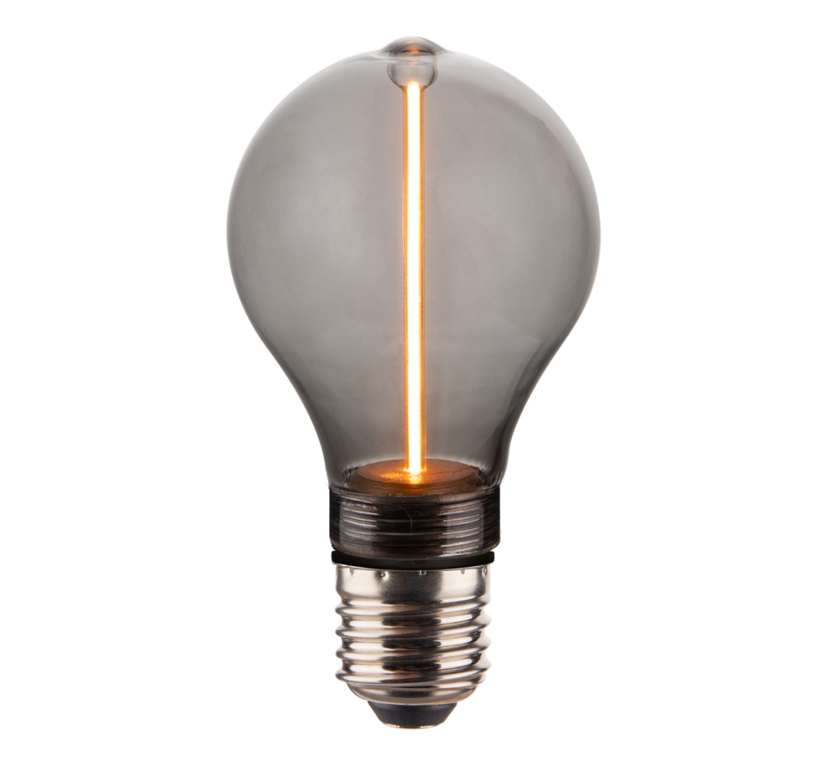 LED Filament Leuchtmittel, LINE, Smoke, Bulb A60, E27, 2W, 40lm, 1800K, dimmbar