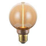 LED Filament Leuchtmittel, LINE, Amber, Globe G80, E27, 2W, 65lm, 1800K, dimmbar