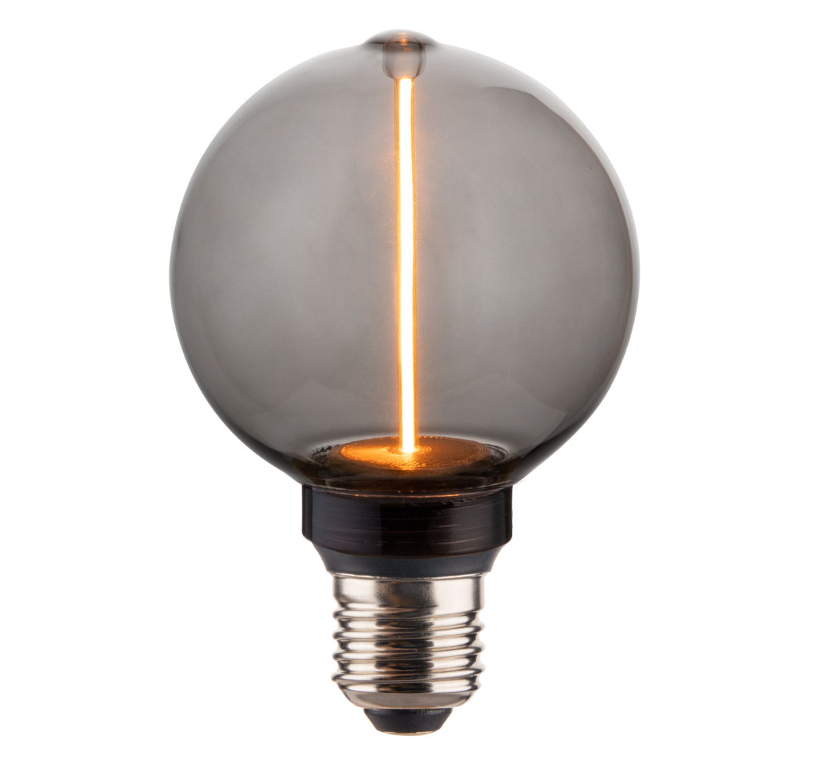 LED Filament Leuchtmittel, LINE, Smoke, Globe G80, E27, 2W, 40lm, 1800K, dimmbar