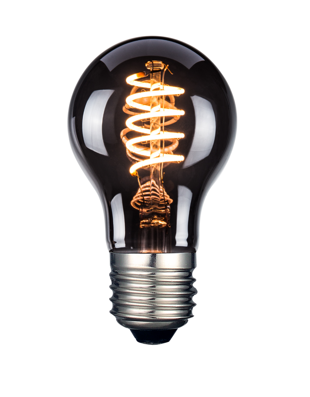 LED Filament Leuchtmittel, SPIRAL, Bulb A60, E27, 4W, 40lm, 1800K, dimmbar