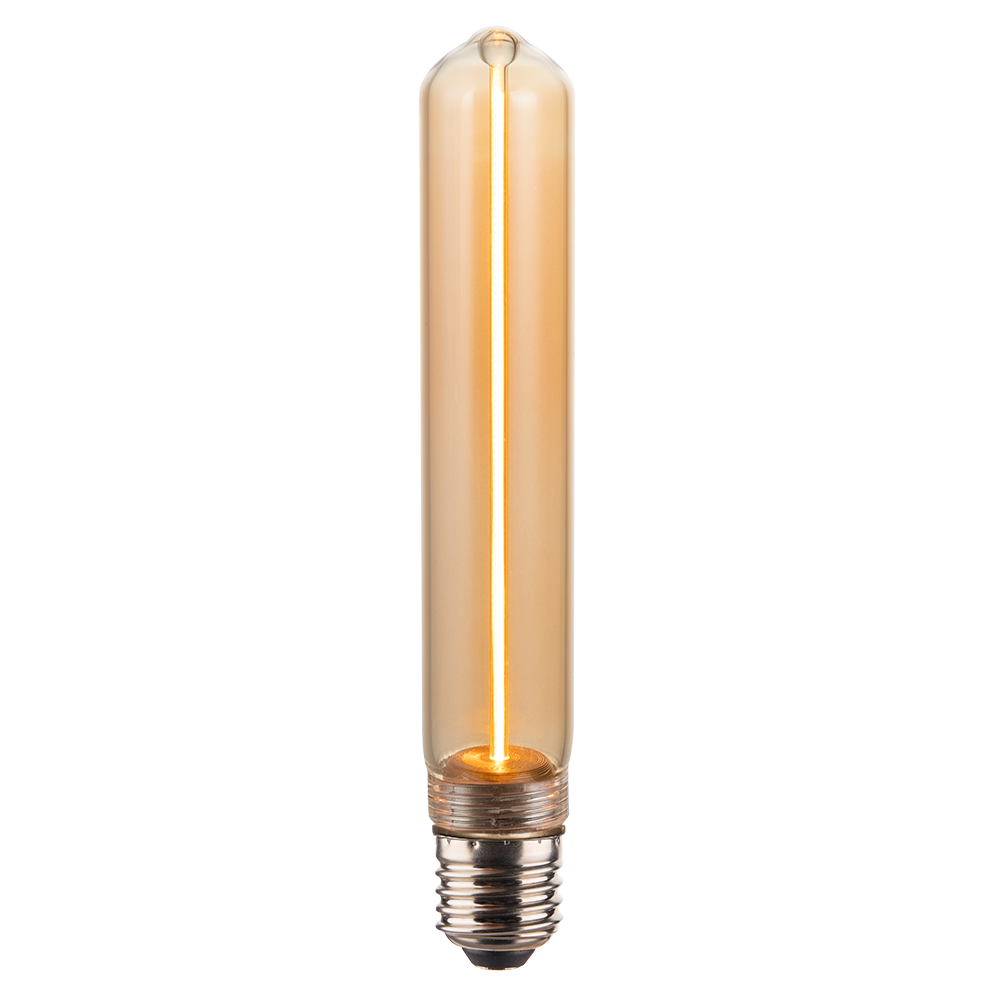 LED Filament Leuchtmittel, TUBE LINE, Amber, E27, T30, 2W, 65lm, 1800K, dimmbar