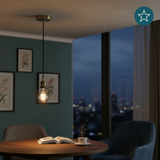 Lampenfassung  E27, Metall, Messing antik, 1.5 m Textilkabel gold, exkl. Leuchtmittel