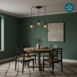 Hängeleuchte 3-Fach, E27, INDUSTRIAL, Metall, schwarz, Textilkabel schwarz, exkl. Leuchtmittel