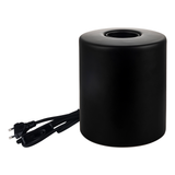 Tischleuchte E27, JAR, Metall schwarz, Textilkabel mit Schalter, exkl. Leuchtmittel