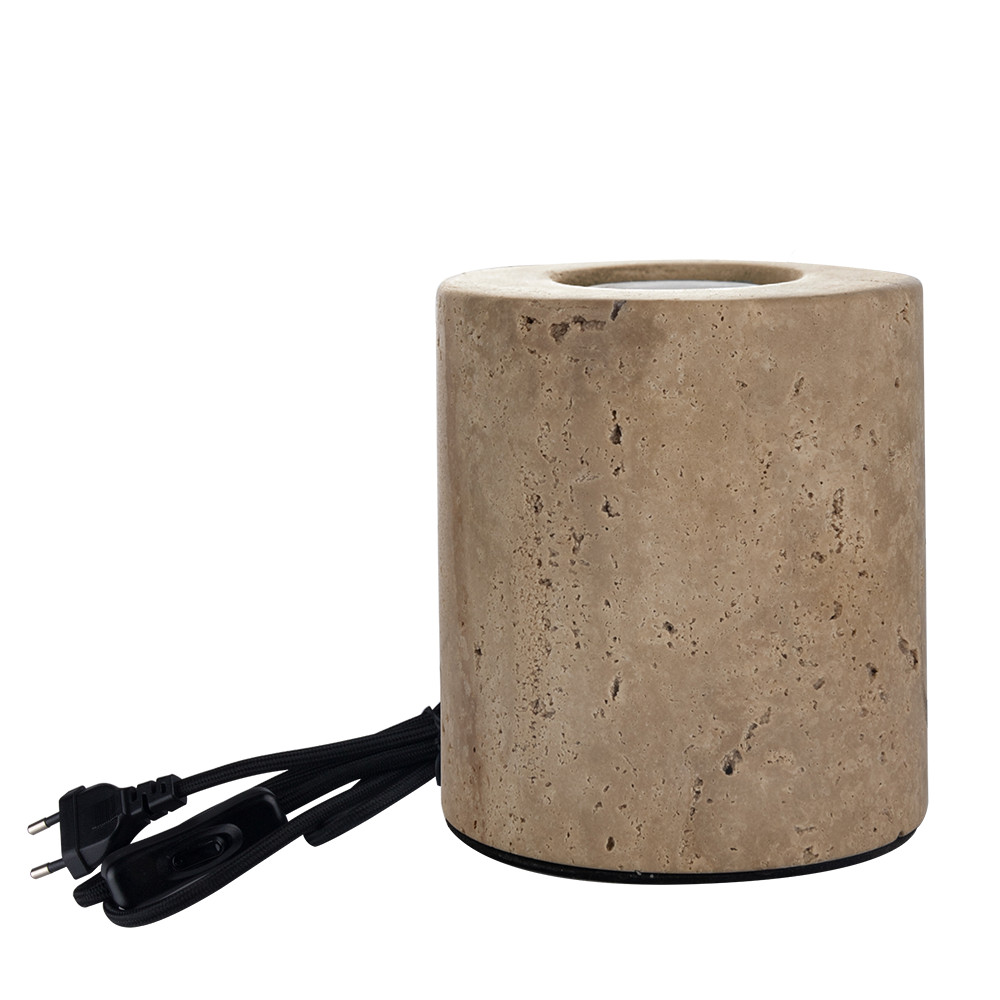 Tischleuchte E27, JAR, Zement, Textilkabel mit Schalter, exkl. Leuchtmittel