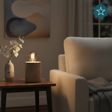 Tischleuchte E27, JAR, Zement, Textilkabel mit Schalter, exkl. Leuchtmittel