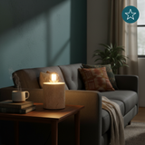 Tischleuchte E27, JAR, Zement, Textilkabel mit Schalter, exkl. Leuchtmittel